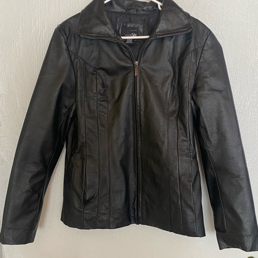 100% genuine leather east 5th leather jacket